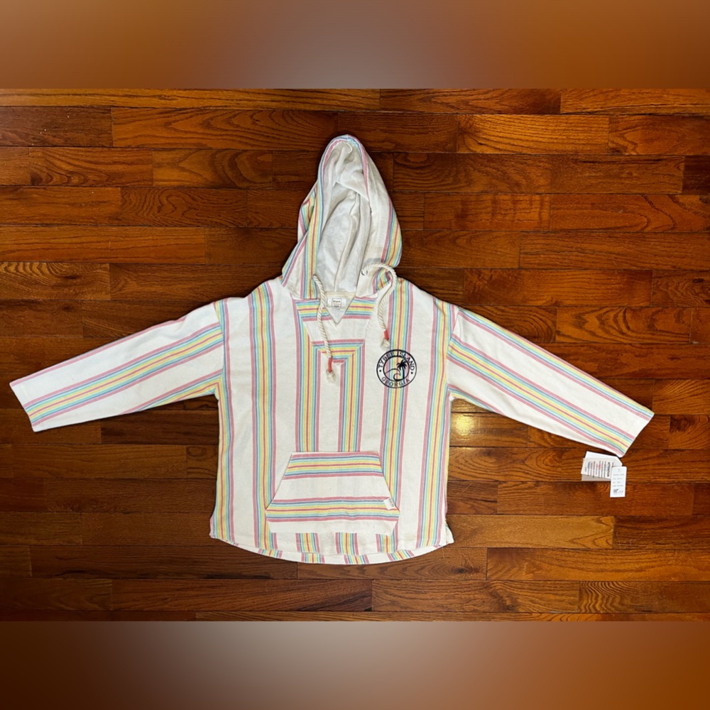 Bloom + Pop Tybee Island Georgia Boho Baja Beach Hoodie Women's S NWT
